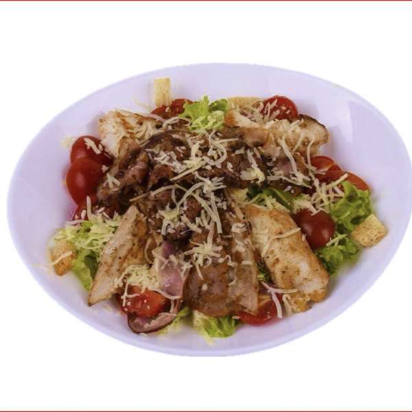 Салат Цезарь с курицей и беконом